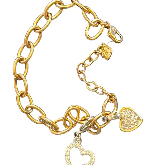 Swarovski Authentic (swan) Rose gold heart rhinestone pendant charm bracelet - Picture 2 of 8